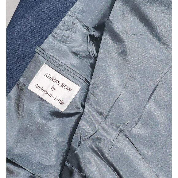 Adams Row Blue Suit Tailored Blazer Sports Jacket Mens Dress Jacket Size 46R - Picture 4 of 4
